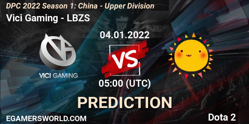 Pronóstico Vici Gaming - LBZS. 04.01.2022 at 04:57, Dota 2, DPC 2022 Season 1: China - Upper Division