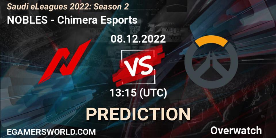 Pronóstico NOBLES - Chimera Esports. 08.12.22, Overwatch, Saudi eLeagues 2022: Season 2