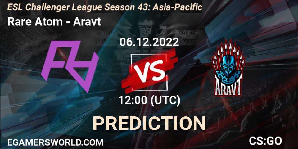 Pronóstico Rare Atom - Aravt. 06.12.22, CS2 (CS:GO), ESL Challenger League Season 43: Asia-Pacific