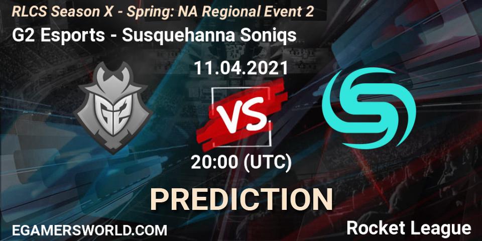 Pronóstico G2 Esports - Susquehanna Soniqs. 11.04.2021 at 20:00, Rocket League, RLCS Season X - Spring: NA Regional Event 2