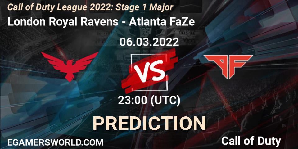 Pronóstico London Royal Ravens - Atlanta FaZe. 06.03.2022 at 23:00, Call of Duty, Call of Duty League 2022: Stage 1 Major