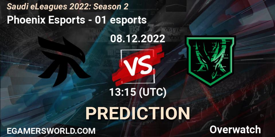 Pronóstico Phoenix Esports - 01 esports. 08.12.22, Overwatch, Saudi eLeagues 2022: Season 2