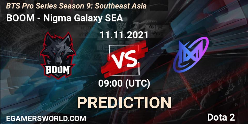 Pronóstico BOOM - Nigma Galaxy SEA. 11.11.21, Dota 2, BTS Pro Series Season 9: Southeast Asia