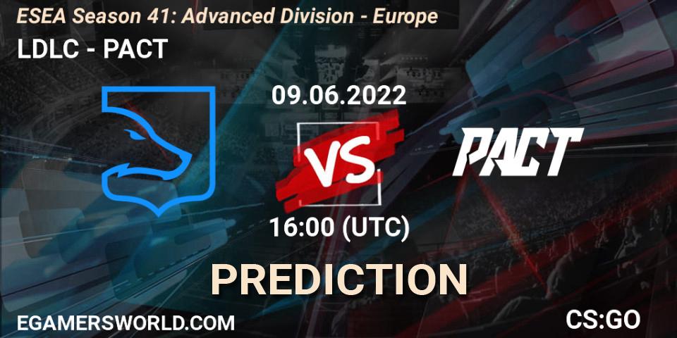 Pronóstico LDLC - PACT. 09.06.2022 at 16:00, Counter-Strike (CS2), ESEA Season 41: Advanced Division - Europe