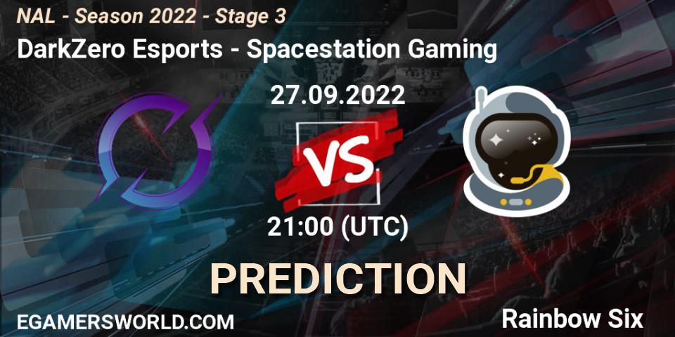 Pronóstico DarkZero Esports - Spacestation Gaming. 27.09.22, Rainbow Six, NAL - Season 2022 - Stage 3