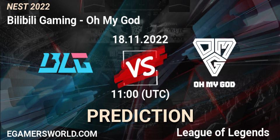 Pronóstico Bilibili Gaming - Oh My God. 18.11.2022 at 12:30, LoL, NEST 2022