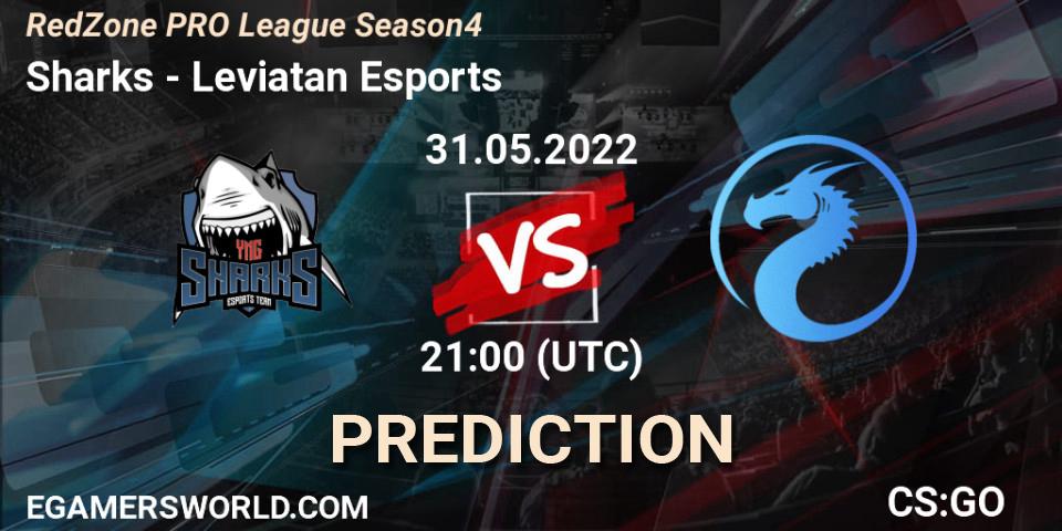 Pronóstico Sharks - Leviatan Esports. 31.05.2022 at 21:00, Counter-Strike (CS2), RedZone PRO League Season 4