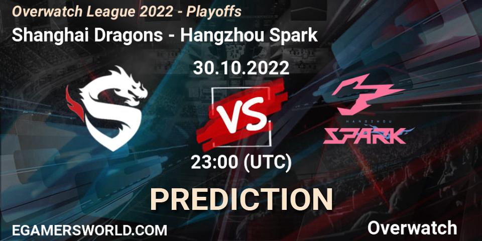 Pronóstico Shanghai Dragons - Hangzhou Spark. 30.10.22, Overwatch, Overwatch League 2022 - Playoffs