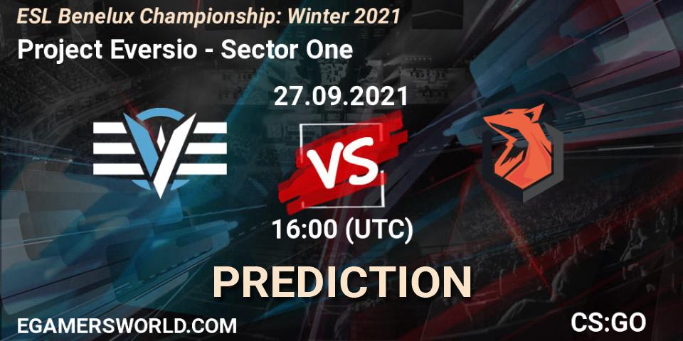 Pronóstico Project Eversio - Sector One. 27.09.2021 at 16:00, Counter-Strike (CS2), ESL Benelux Championship: Winter 2021