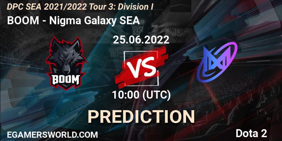 Pronóstico BOOM - Nigma Galaxy SEA. 25.06.2022 at 10:00, Dota 2, DPC SEA 2021/2022 Tour 3: Division I