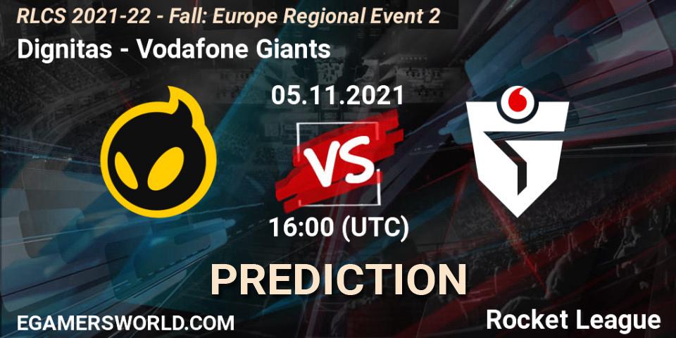 Pronóstico Dignitas - Vodafone Giants. 05.11.2021 at 16:00, Rocket League, RLCS 2021-22 - Fall: Europe Regional Event 2