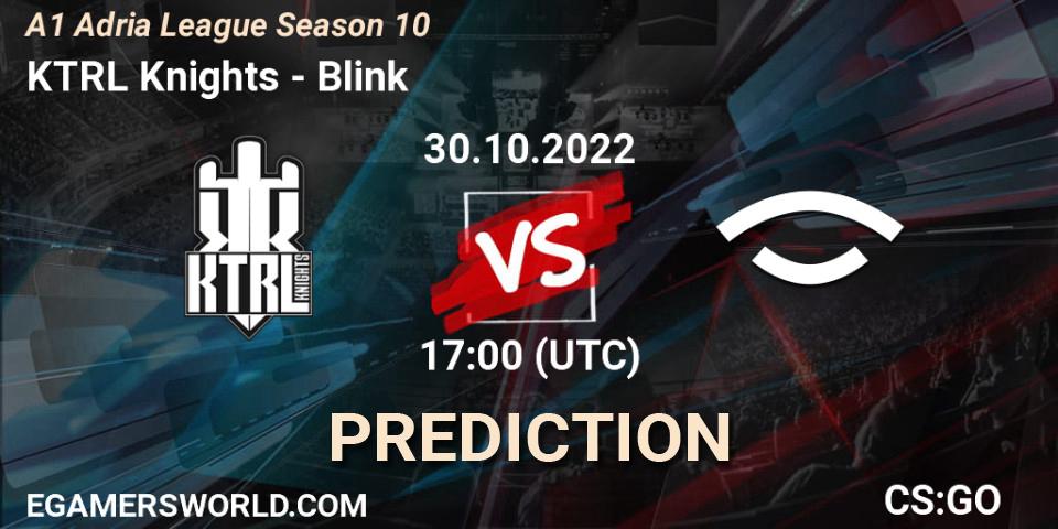 Pronóstico KTRL Knights - Blink. 30.10.2022 at 18:30, Counter-Strike (CS2), A1 Adria League Season 10