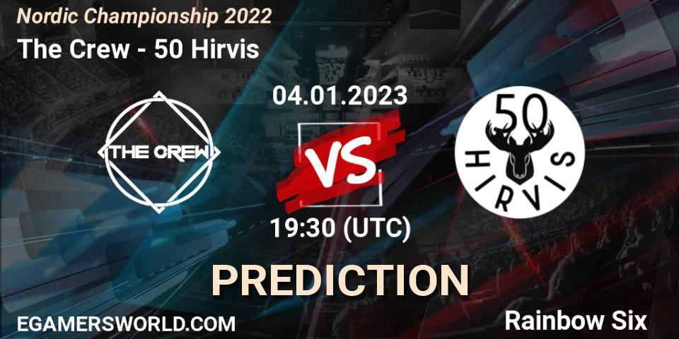 Pronóstico The Crew - 50 Hirvis. 04.01.2023 at 19:30, Rainbow Six, Nordic Championship 2022