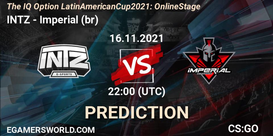 Pronóstico INTZ - Imperial (br). 16.11.2021 at 22:00, Counter-Strike (CS2), The IQ Option Latin American Cup 2021: Online Stage