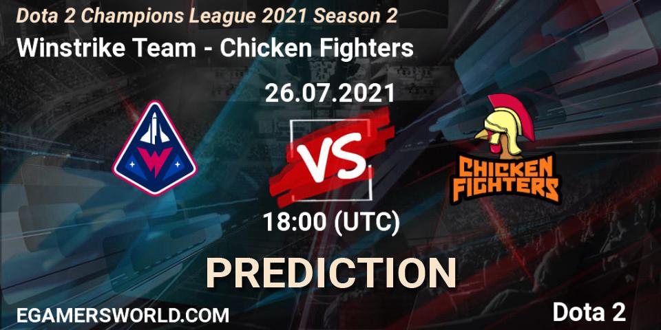 Pronóstico Winstrike Team - Chicken Fighters. 26.07.2021 at 19:00, Dota 2, Dota 2 Champions League 2021 Season 2