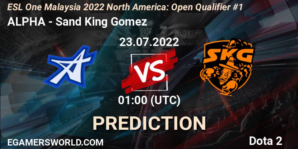 Pronóstico ALPHA - Sand King Gomez. 23.07.2022 at 01:09, Dota 2, ESL One Malaysia 2022 North America: Open Qualifier #1