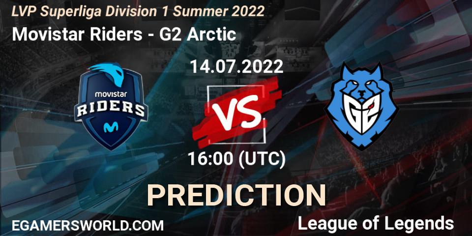 Pronóstico Movistar Riders - G2 Arctic. 14.07.22, LoL, LVP Superliga Division 1 Summer 2022