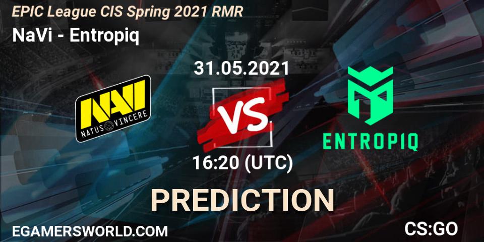 Pronóstico NaVi - Entropiq. 01.06.2021 at 16:00, Counter-Strike (CS2), EPIC League CIS Spring 2021 RMR