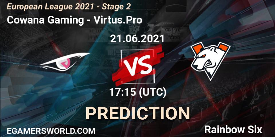 Pronóstico Cowana Gaming - Virtus.Pro. 21.06.2021 at 17:15, Rainbow Six, European League 2021 - Stage 2