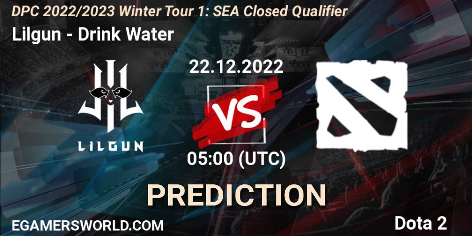 Pronóstico Lilgun - Drink Water. 22.12.2022 at 05:01, Dota 2, DPC 2022/2023 Winter Tour 1: SEA Closed Qualifier