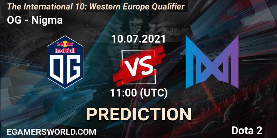 Pronóstico OG - Nigma Galaxy. 10.07.2021 at 11:03, Dota 2, The International 10: Western Europe Qualifier