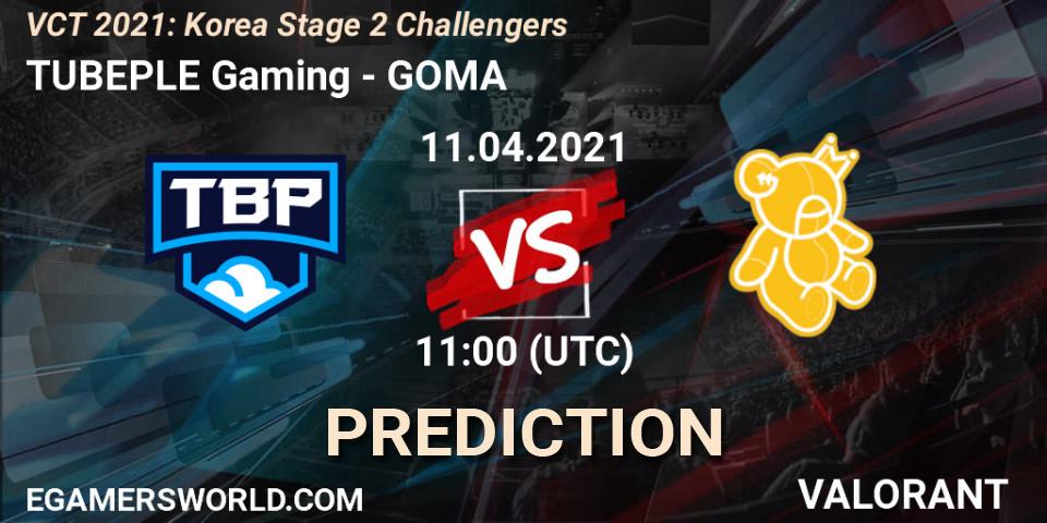 Pronóstico TUBEPLE Gaming - GOMA. 11.04.2021 at 11:00, VALORANT, VCT 2021: Korea Stage 2 Challengers