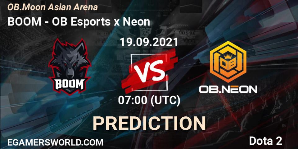 Pronóstico BOOM - OB Esports x Neon. 19.09.2021 at 07:00, Dota 2, OB.Moon Asian Arena