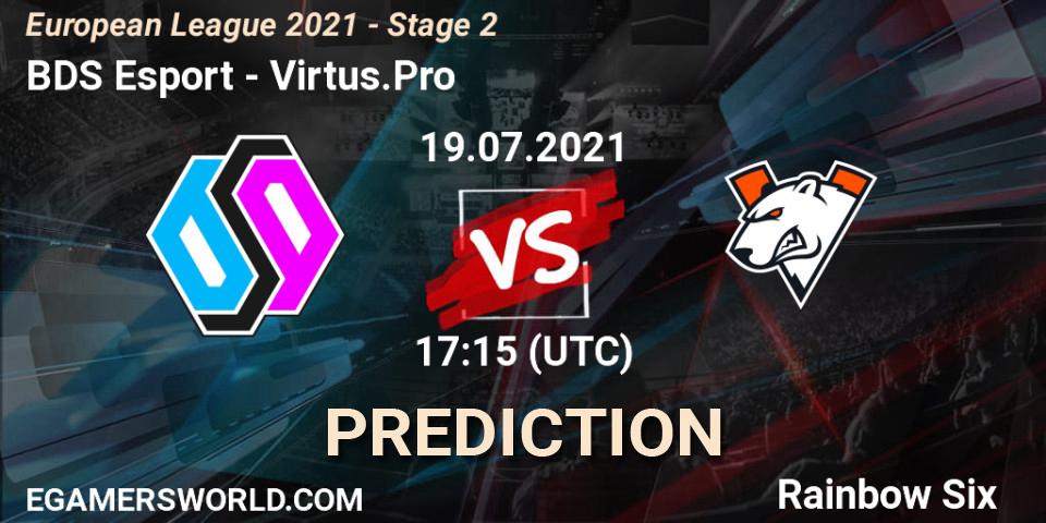 Pronóstico BDS Esport - Virtus.Pro. 19.07.2021 at 17:05, Rainbow Six, European League 2021 - Stage 2