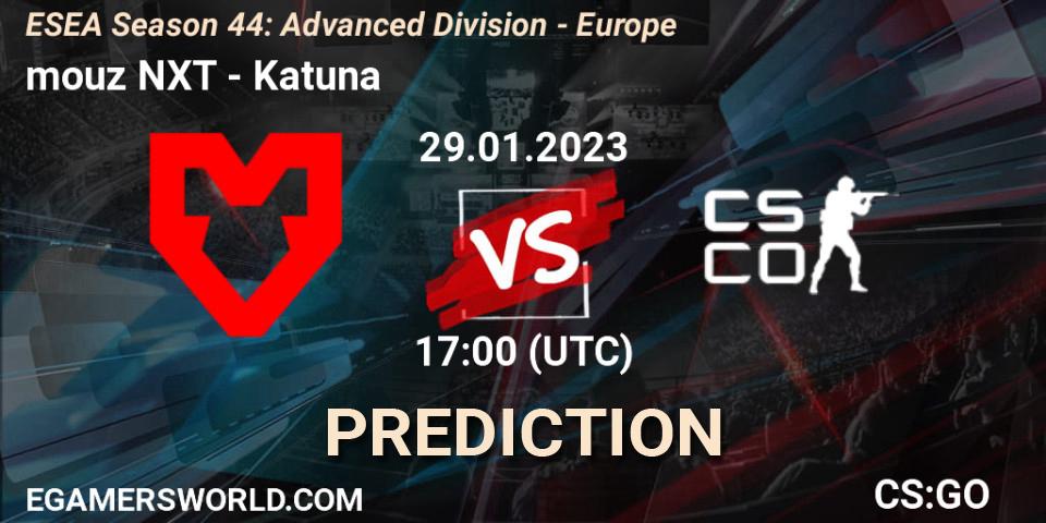 Pronóstico mouz NXT - Katuna. 02.03.23, CS2 (CS:GO), ESEA Season 44: Advanced Division - Europe