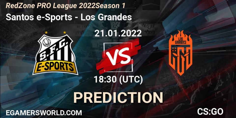 Pronóstico Santos e-Sports - Los Grandes. 21.01.22, CS2 (CS:GO), RedZone PRO League 2022 Season 1