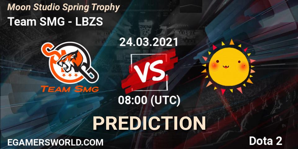 Pronóstico Team SMG - LBZS. 24.03.2021 at 08:03, Dota 2, Moon Studio Spring Trophy