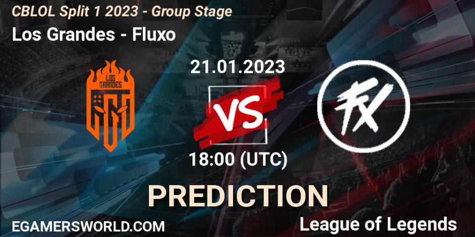 Pronóstico Los Grandes - Fluxo. 21.01.2023 at 18:00, LoL, CBLOL Split 1 2023 - Group Stage