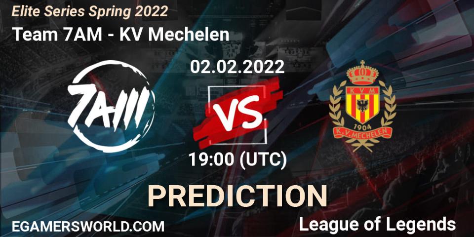 Pronóstico Team 7AM - KV Mechelen. 02.02.2022 at 19:15, LoL, Elite Series Spring 2022