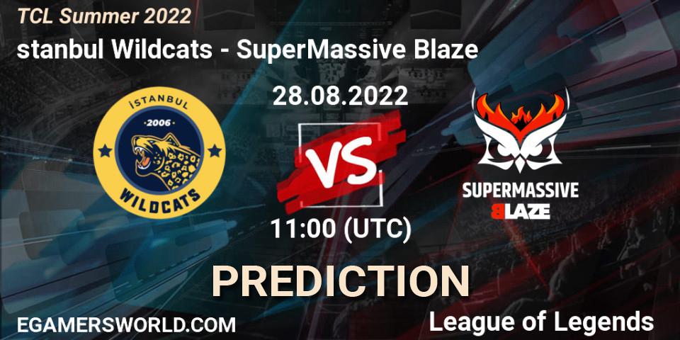 Pronóstico İstanbul Wildcats - SuperMassive Blaze. 28.08.2022 at 11:00, LoL, TCL Summer 2022