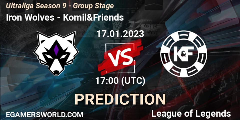Pronóstico Iron Wolves - Komil&Friends. 17.01.2023 at 17:00, LoL, Ultraliga Season 9 - Group Stage