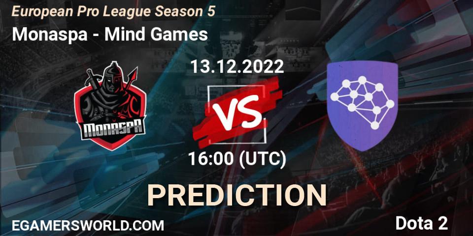 Pronóstico Monaspa - Mind Games. 13.12.22, Dota 2, European Pro League Season 5