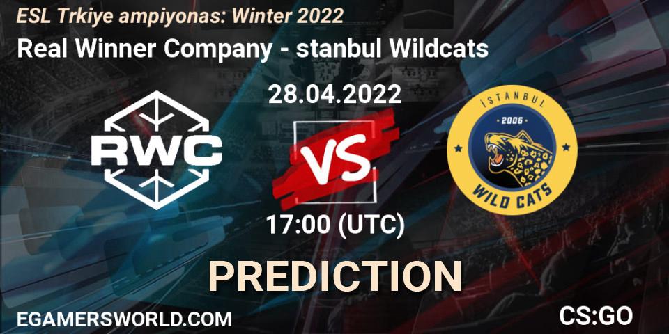 Pronóstico Real Winner Company - İstanbul Wildcats. 28.04.2022 at 17:00, Counter-Strike (CS2), ESL Türkiye Şampiyonası: Winter 2022