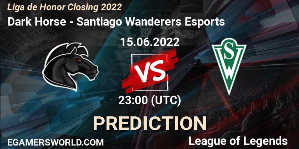 Pronóstico Dark Horse - Santiago Wanderers Esports. 15.06.22, LoL, Liga de Honor Closing 2022
