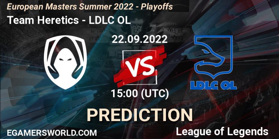 Pronóstico Team Heretics - LDLC OL. 22.09.2022 at 15:00, LoL, European Masters Summer 2022 - Playoffs