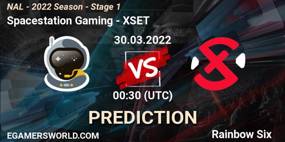 Pronóstico Spacestation Gaming - XSET. 30.03.2022 at 00:30, Rainbow Six, NAL - Season 2022 - Stage 1