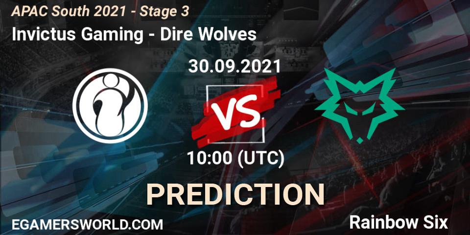 Pronóstico Invictus Gaming - Dire Wolves. 30.09.2021 at 10:00, Rainbow Six, APAC South 2021 - Stage 3