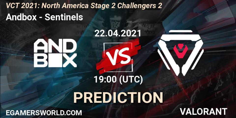 Pronóstico Andbox - Sentinels. 22.04.2021 at 19:00, VALORANT, VCT 2021: North America Stage 2 Challengers 2
