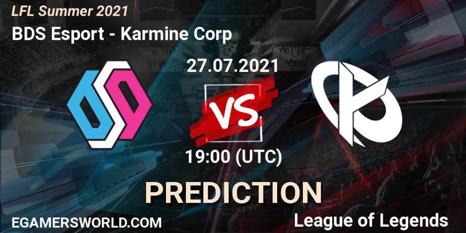 Pronóstico BDS Esport - Karmine Corp. 27.07.2021 at 19:00, LoL, LFL Summer 2021