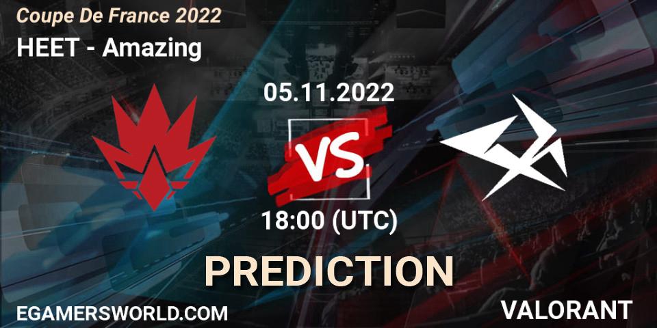 Pronóstico HEET - Amazing. 05.11.2022 at 17:30, VALORANT, Coupe De France 2022