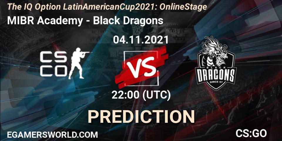 Pronóstico MIBR Academy - Black Dragons. 04.11.2021 at 22:00, Counter-Strike (CS2), The IQ Option Latin American Cup 2021: Online Stage