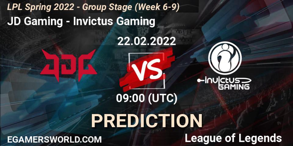 Pronóstico JD Gaming - Invictus Gaming. 22.02.2022 at 11:00, LoL, LPL Spring 2022 - Group Stage (Week 6-9)