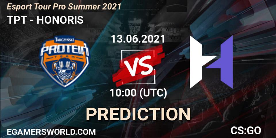 Pronóstico TPT - HONORIS. 13.06.2021 at 10:00, Counter-Strike (CS2), Esport Tour Pro Summer 2021