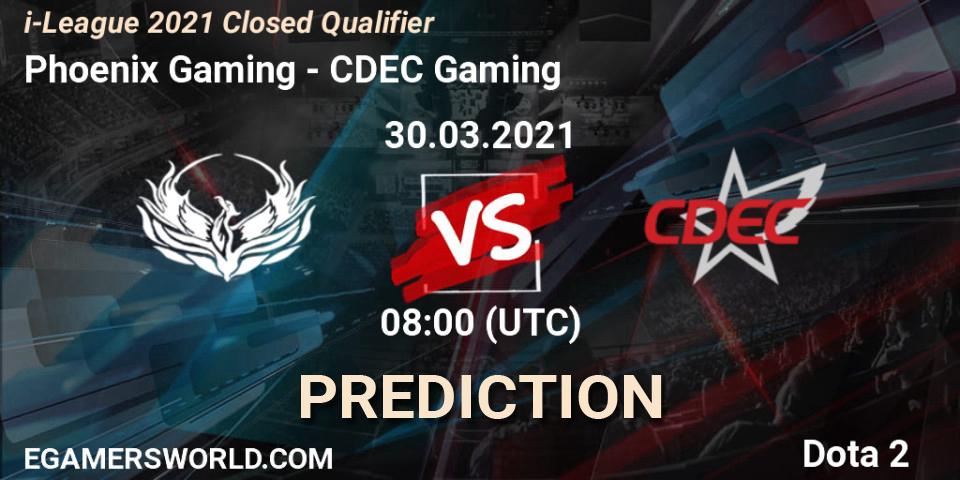 Pronóstico Phoenix Gaming - CDEC Gaming. 30.03.2021 at 08:06, Dota 2, i-League 2021 Closed Qualifier