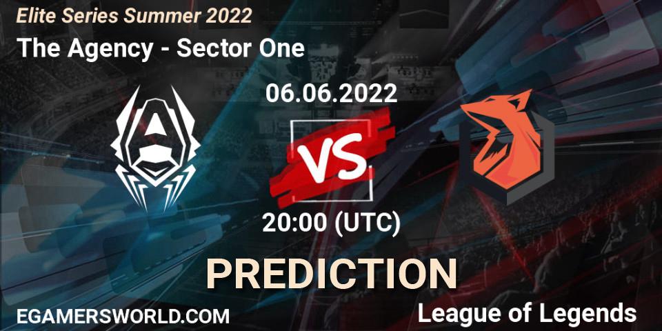 Pronóstico The Agency - Sector One. 06.06.2022 at 20:00, LoL, Elite Series Summer 2022