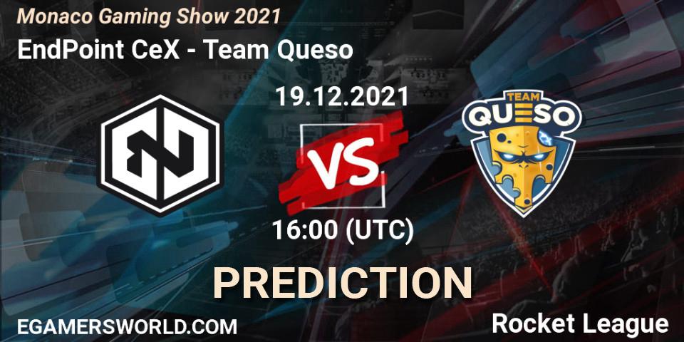 Pronóstico EndPoint CeX - Team Queso. 19.12.2021 at 16:00, Rocket League, Monaco Gaming Show 2021
